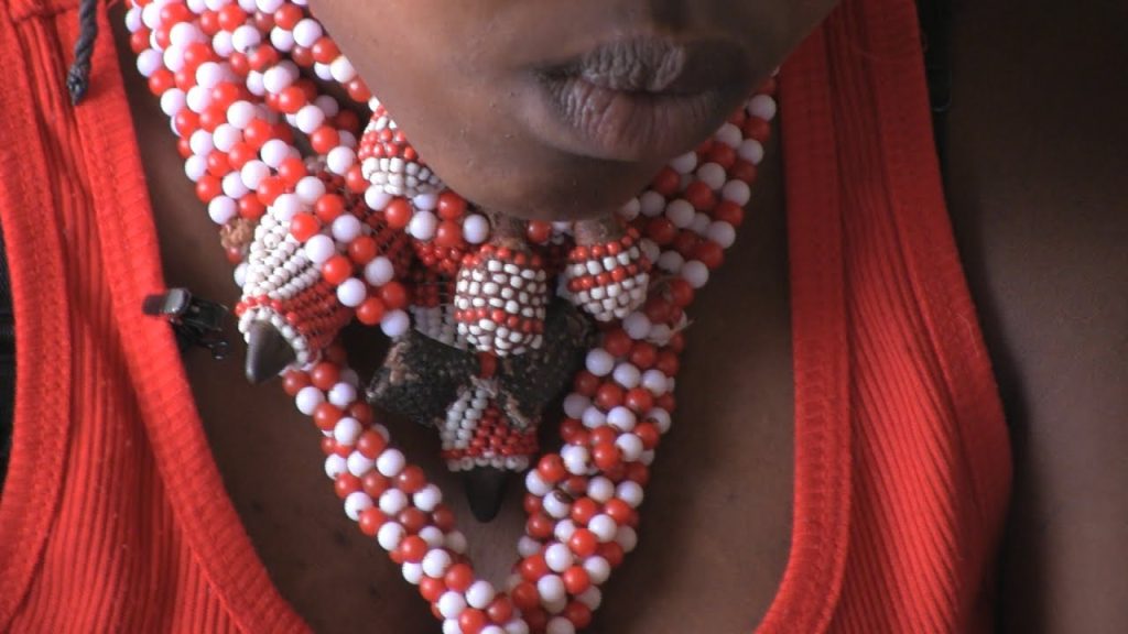 Red and white beads sangoma