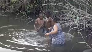 Sangoma cleansing at the river